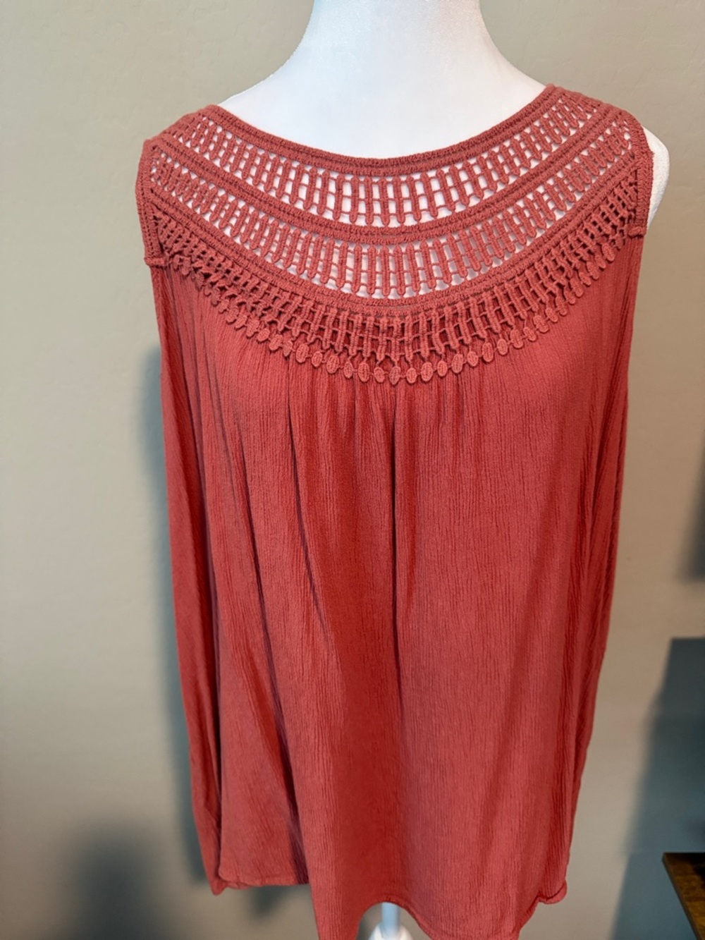 Maurices Crochet Yoke Sleeveless Tunic